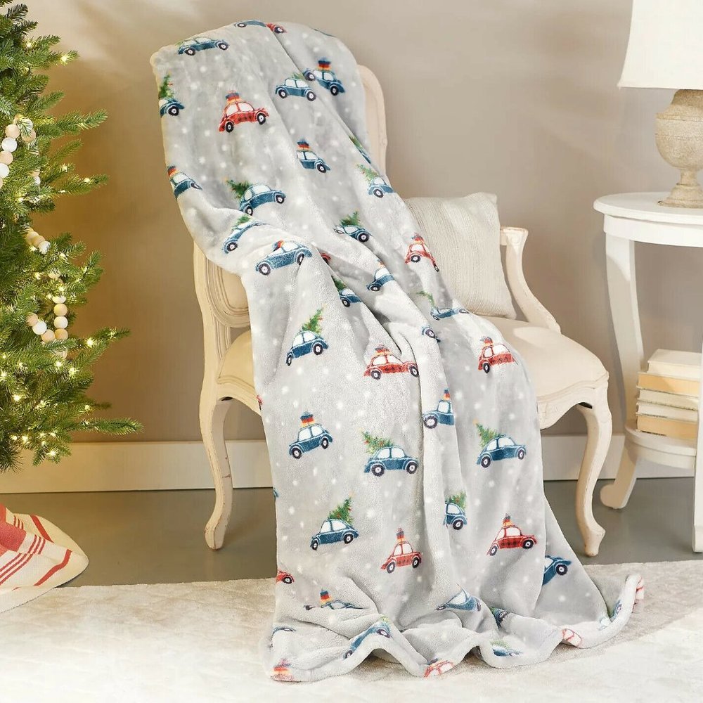 Berkshire Decorative Throw Blanket Christmas Buggy